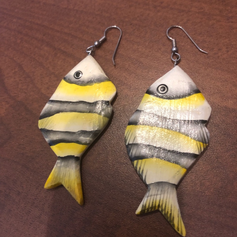 Wooden Fish 🐠 Earrings